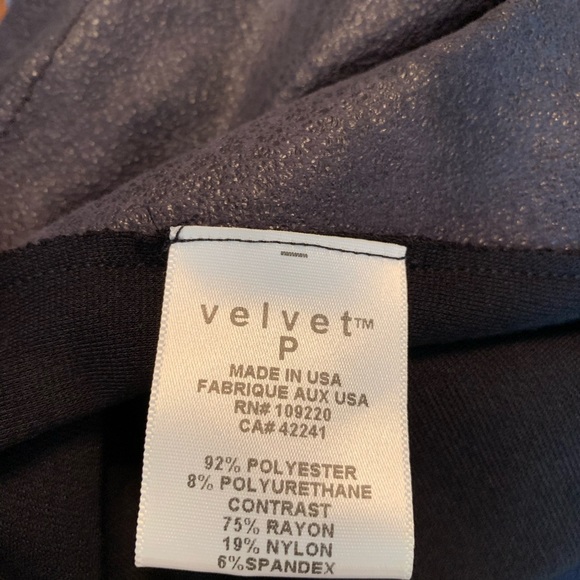 Velvet by Graham & Spencer Ponte Knit Vegan Leather Drape Front Jacket - Picture 7 of 7